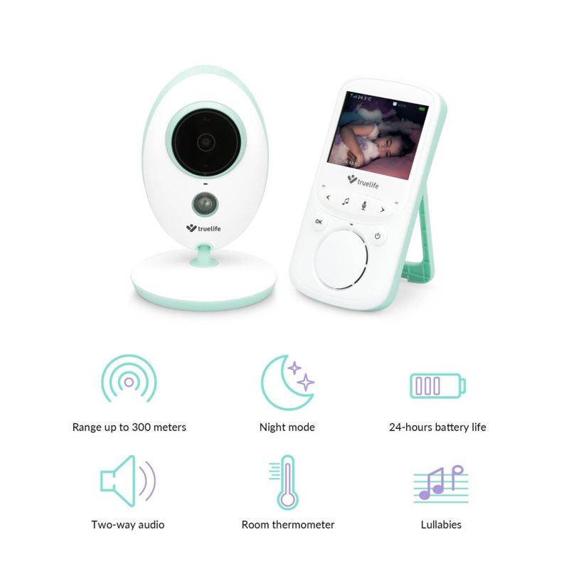 2. Niania elektroniczna TrueLife NannyCam V24 Pro LCD 2,4” 20fps