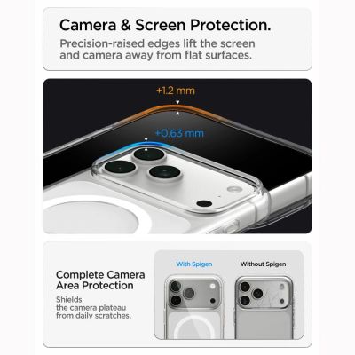 11. Etui Spigen Liquid Crystal MagSafe na iPhone 18 Pro / 17 Pro - przezroczysto-białe