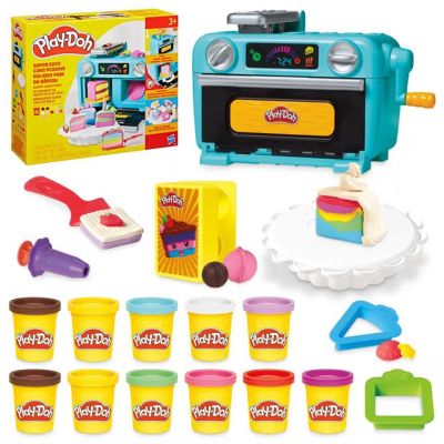 2. Play-Doh Super Slice Cake Play Kitchen Set Zestaw do zabawy z modeliny 624 g Wielobarwny