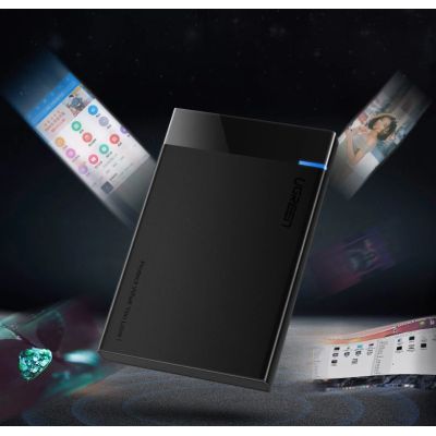 19. Ugreen kieszeń na dysk HDD SSD obudowa dysku SATA 2,5'' USB 3.2 Gen 1 (5 Gbps) micro USB SuperSpeed + kabel 0,5 m czarny (US221 30848)