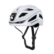 Kask rowerowy Rockbros ZK-077 ze zintegrowanym oświetleniem wielokierunkowym 57-61 cm - biały