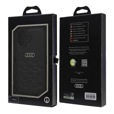 7. Etui Audi Synthetic Leather na iPhone 16 6.1" - czarne