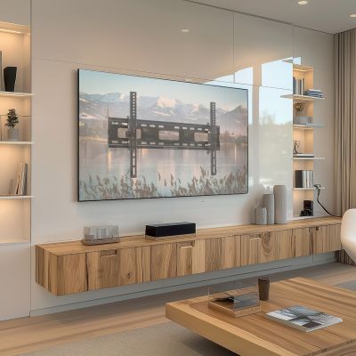 12. MACLEAN UCHWYT DO TV MAX VESA 600X400, 32-90", 80KG, REG. ODCHYLENIA +15°~-15° MC-421