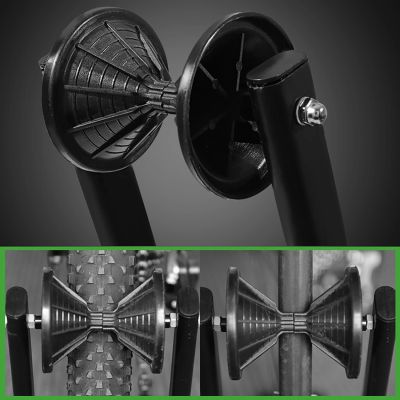 8. Stojak rowerowy Rockbros T30 składany na przednie lub tylne koło kompatybilny z kołami 24-27,5 cala oraz 700C - czarny