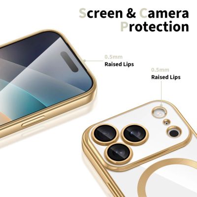 3. Etui Tech-Protect MagFlex MagSafe na iPhone 17 Pro Max - przezroczysto-złote