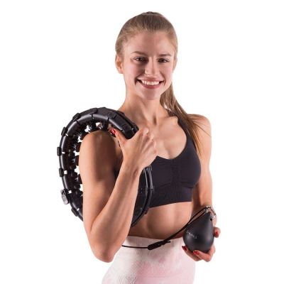 10. Hula hop plus size HMS HHW12 z wypustkami i obciążnikiem czarny