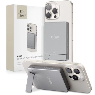 Powerbank Tech-Protect PB14 LifeMag MagSafe 5000 mAh - szary