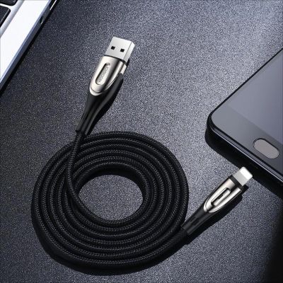 8. Kabel Joyroom Sharp Series S-M411 USB-A / Lightning 3A 1.2m ze wskaźnikiem ładowania - czarny
