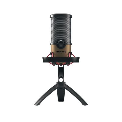 7. Mikrofon stołowy CHERRY UM 9.0 PRO RGB Czarny, Miedziany
