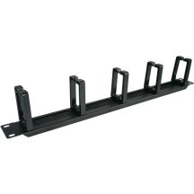 Alantec-Organizator kabli 1U 19" z przepustem szczotkowym, 5 plastikowych uchwytów
