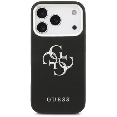 3. Etui Guess Grained Big 4G Classic Logo na iPhone 17 Pro - czarne