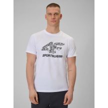 T-shirt regular z nadrukiem męski 4F 4FRAW25TTSHM3611-10S