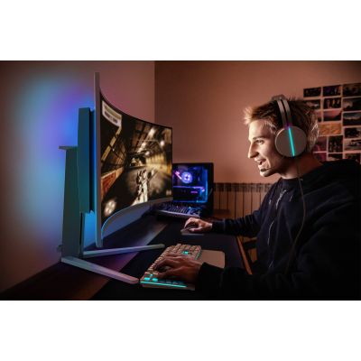 7. Philips Evnia 8000 49M2C8900L/00 monitor komputerowy 124,2 cm (48.9") 5120 x 1440 px Dual QHD QD-OLED Biały