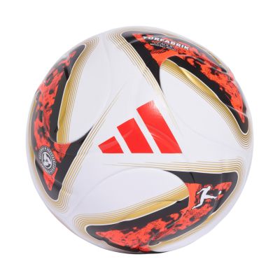 2. Piłka nożna adidas Bundesliga 26/27 Torfabrik League Box biało-pomarańczowo-złota HY5057