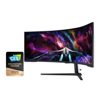 15. Samsung Odyssey S57CG954NU monitor komputerowy 144,8 cm (57") 7680 x 2160 px 8K Ultra HD QLED Czarny, Biały