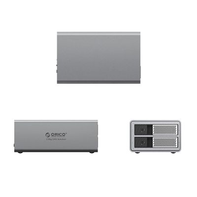 2. Macierz dyskowa Orico 9828RU3 2 Big DAS Solution ProRAID na 2 dyski 2,5"/3.5" SATA HDD/SSD z kontrolerem RAID - szara