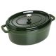 Garnek żeliwny owalny Staub - Zielony, 5.5 ltr