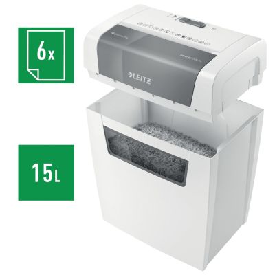6. Leitz Niszczarka IQ Home, P4, 6 kartek, 15 l kosz