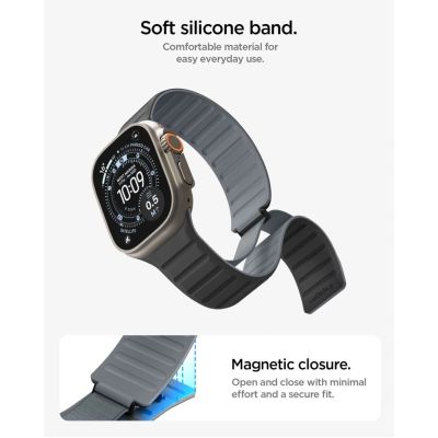 6. Pasek Spigen Athlex Air M na Apple Watch 44 / 45 / 46 / 49 mm - czarno-szary