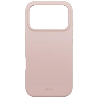 3. Etui UNIQ Lino na iPhone 17 Pro Magclick Charging - różowe