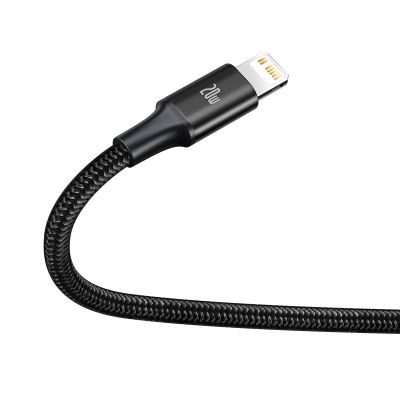 4. Kabel Baseus Rapid Series 3w1 USB-C - USB-C / Lightning / micro USB 20W PD 1.5m - czarny