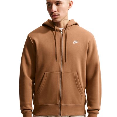 3. Bluza męska Nike Club BB FZ Hoodie jasny brąz FN3861 270