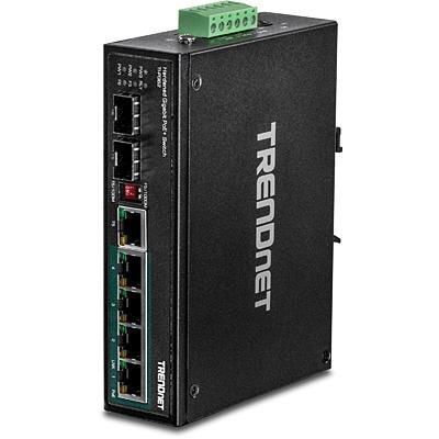 Przełącznik przemysłowy TRENDnet 6 portów Gbit PoE+ Metal