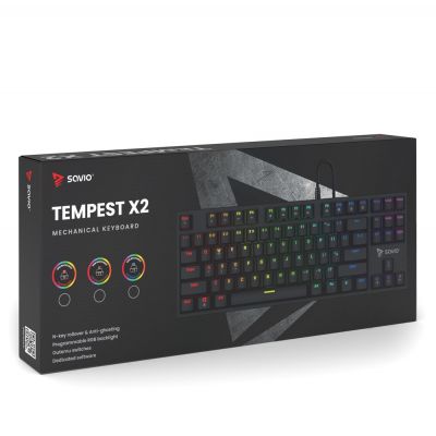 6. SAVIO KLAWIATURA MECHANICZNA RGB OUTEMU RED TEMPEST X2
