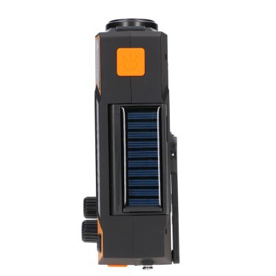 25. Extralink RADIO AWARYJNE SOLARNE Z KORBKA DYNAMO POWERBANK 4000MAH Z LATARKA SOS SR-4000 Przenośny Analogowy Czarny, Pomarańczowy