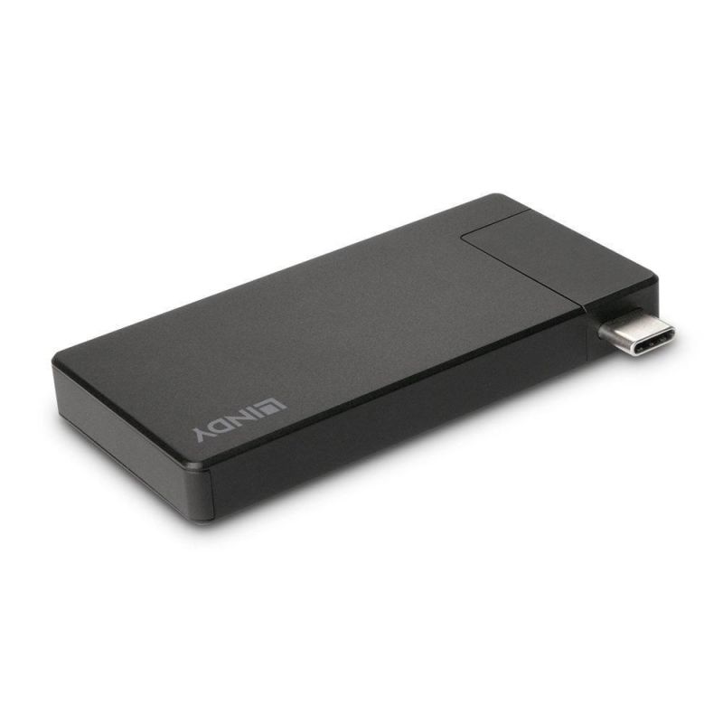 7. Lindy 43336 stacja dokująca Przewodowa USB 3.2 Gen 1 (3.1 Gen 1) Type-C Czarny
