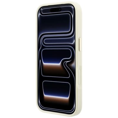 5. Etui Guess Ring Stand 360 Grained Classic Logo MagSafe na iPhone 18 Pro Max / 17 Pro Max - beżowe