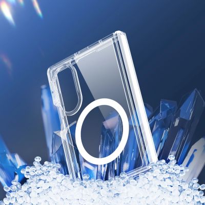 10. Etui Dux Ducis Clin Mag na Samsung Galaxy Z Fold 8 Wide kompatybilne z MagSafe - przezroczyste
