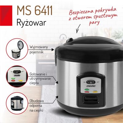 6. Garnek do gotowania ryżu MESKO MS 6411