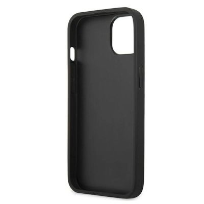 7. Etui Karl Lagerfeld Leather Ikonik Karl's Head Metal na iPhone 13 mini - różowe
