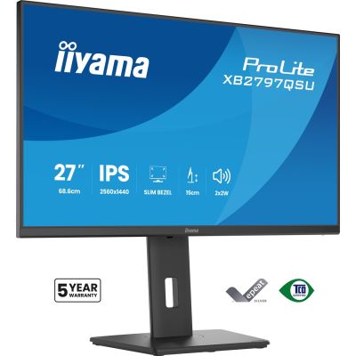 29. iiyama ProLite XB2797QSU-B1 monitor komputerowy 68,6 cm (27") 2560 x 1440 px Quad HD LED Czarny