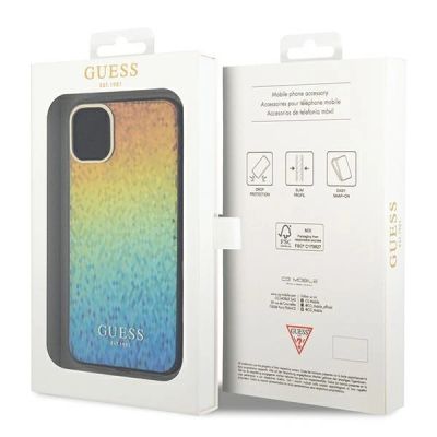 8. Etui Guess IML Faceted Mirror Disco Iridescent na iPhone 11 / Xr - wielokolorowe