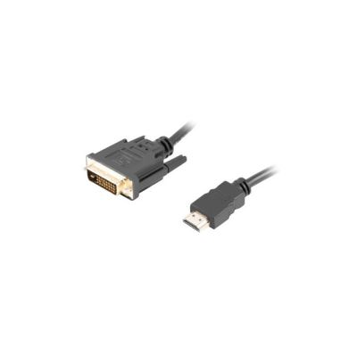 2. Kabel Lanberg CA-HDDV-20CU-0030-BK (HDMI M - DVI-D (24+1) M; 3m; kolor czarny)