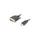 2. Kabel Lanberg CA-HDDV-20CU-0030-BK (HDMI M - DVI-D (24+1) M; 3m; kolor czarny)