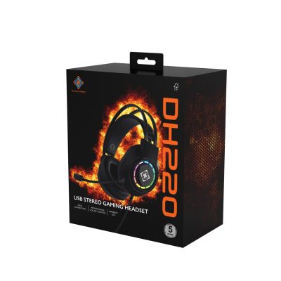 13. Deltaco Gaming GAM-168 słuchawki/zestaw słuchawkowy Przewodowa Opaska na głowę USB Typu-A Czarny