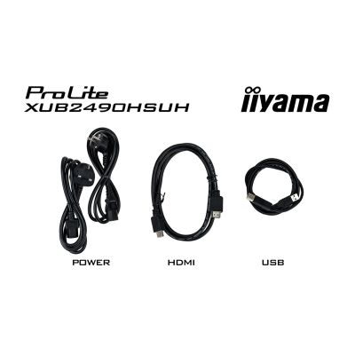 14. Monitor Iiyama TFT XUB2490HSUH IPS 24''//HDMI/DP/USB/Webcam/hoev - Płaski ekran - 60,5 cm