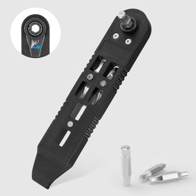 4. Zestaw kluczy Wozinsky WZK-L2 14w1 narzędzia rowerowe multitool imbusy łyżki do opon - czarny