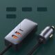 10. Ładowarka samochodowa Baseus Share Together 120W wieloportowa 2x USB-A + 2x USB-C - szara
