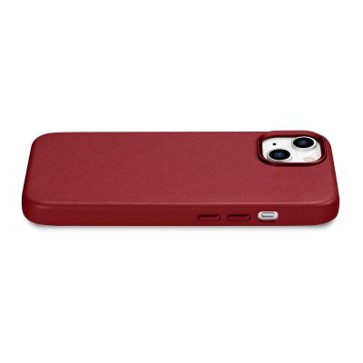 10. iCarer Case Leather pokrowiec etui z naturalnej skóry do iPhone 14 Plus czerwony (kompatybilne z MagSafe)