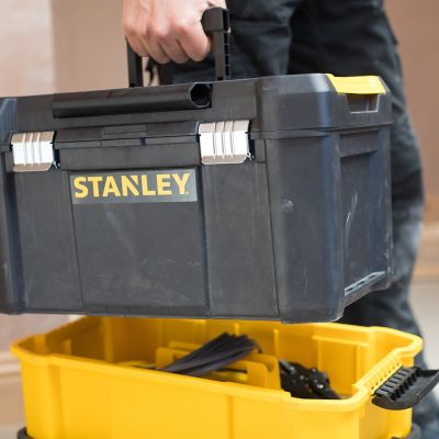 11. Stanley Essential Twarda kaseta na narzędzie Plastik Szary, Żółty