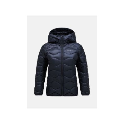 Kurtka puchowa damska Peak Performance Helium Down Hood Jacket - black rozmiar: xs