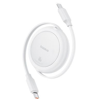 Kabel zwijany Baseus Free2Pull 60W USB-C - USB-C 1m - biały