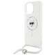 5. Etui Karl Lagerfeld IML Choupette Head & Cord Magsafe na iPhone 16 Pro Max - przezroczyste