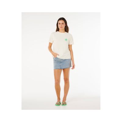 4. Koszulka damska RIP CURL Surf Puff Party Pack Relaxed beżowa