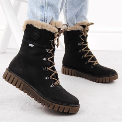20. Botki z futerkiem Rieker W Y3424-00 RKR745