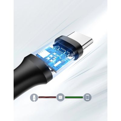 7. Kabel Ugreen US287 60826 USB-A / USB-C 3A 3m - czarny